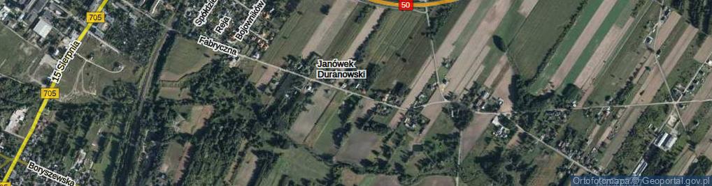 Zdjęcie satelitarne Janówek Duranowski ul.